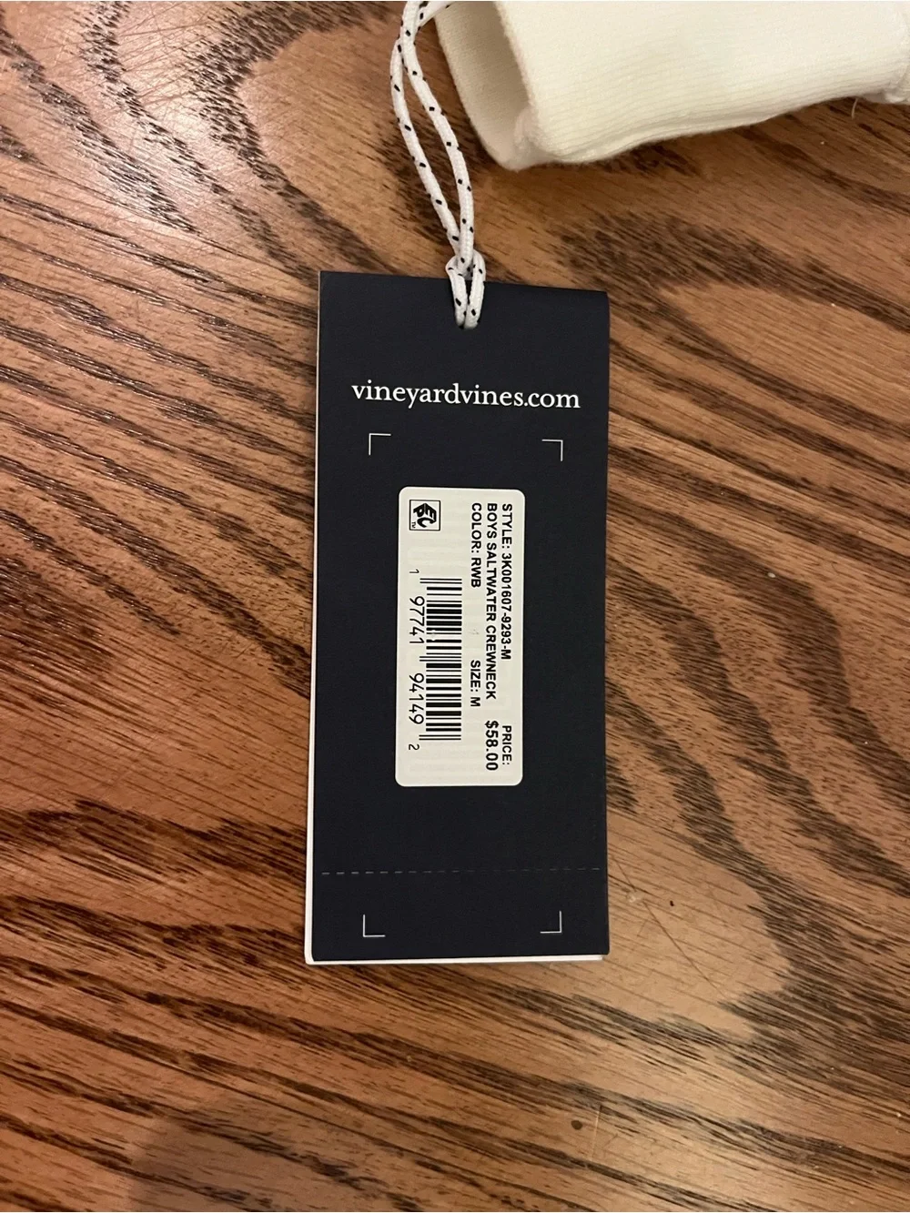 Vineyard Vines - Boy’s Saltwater Crewneck - RW&B - Size M (12-14)